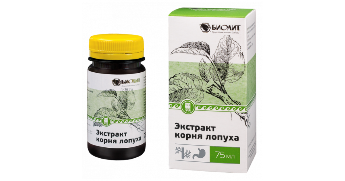 Купить Экстракт Корня Лопуха (сок) 75, 200 мл, Биолит, Арго