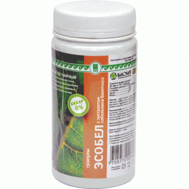Эсобел с экстрактом сабельника болотного, напиток чайный на растительной клетчатке (шроте лопуха)  описание, отзывы