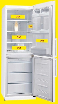 Использование ЭМ-пластин в холодильнике